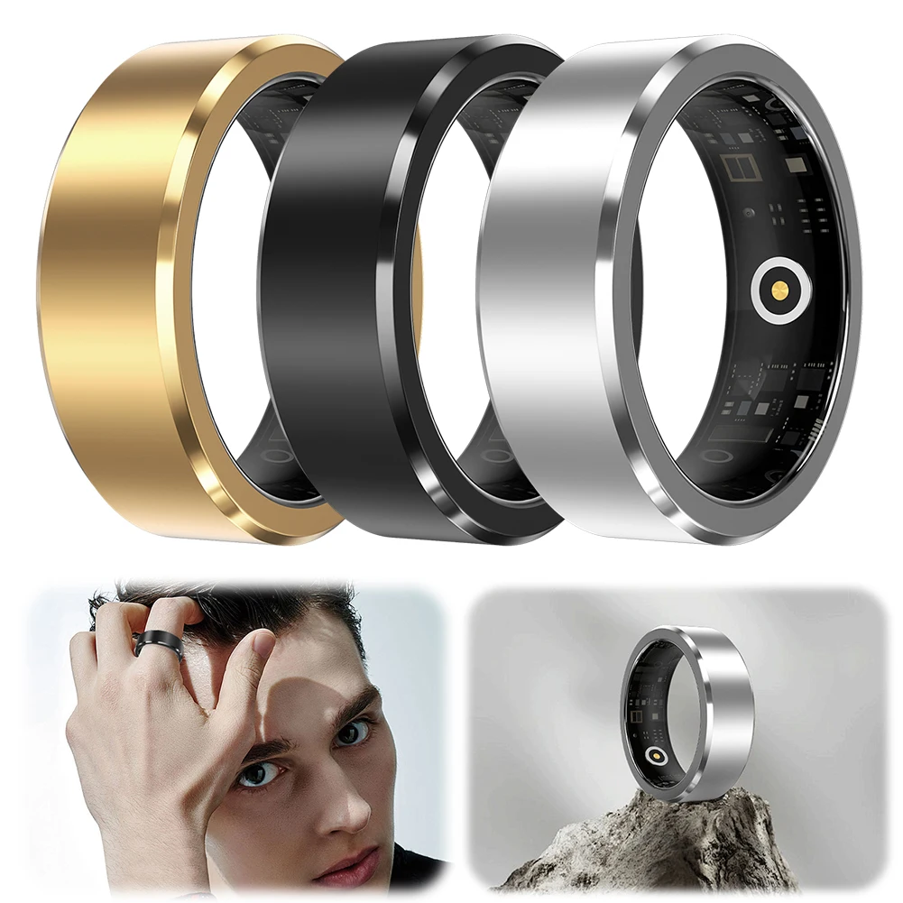 Smart Ring wasserdicht Sport intelligente Gesundheit Ring Fitness Ring Aktivität & Schlaf Tracker für Männer Frauen für Android iOS