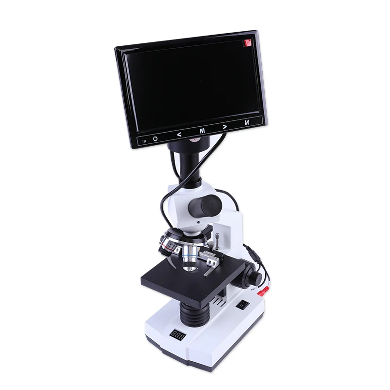 

1pcs veterinary basic microscope with 9inch screen to observe sperm cells instruments medical equipments microscope