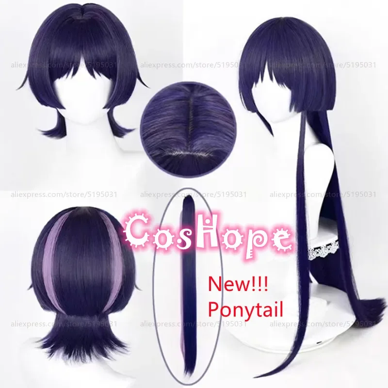 Wanderer Wig Scaramouche Cosplay Wig Blue Purple Black Wig Cosplay Anime Cosplay Wigs Heat Resistant Synthetic Wigs