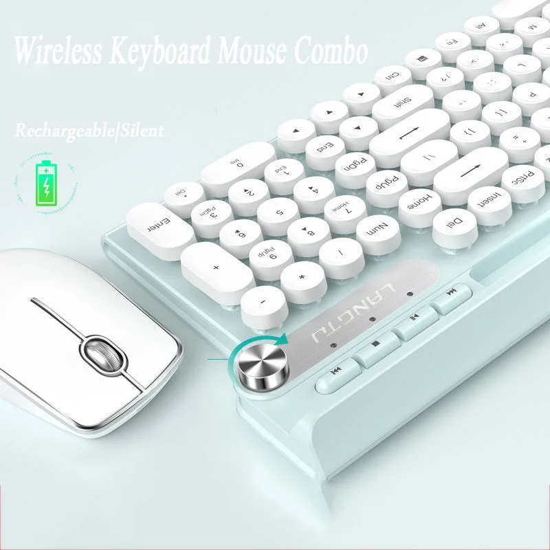 

New Wireless Keyboard And Mouse Combo Slim Rechargeable Keyboard And Mouse Set For iPad IOS PC Windows Android Mac Laptop Keypad