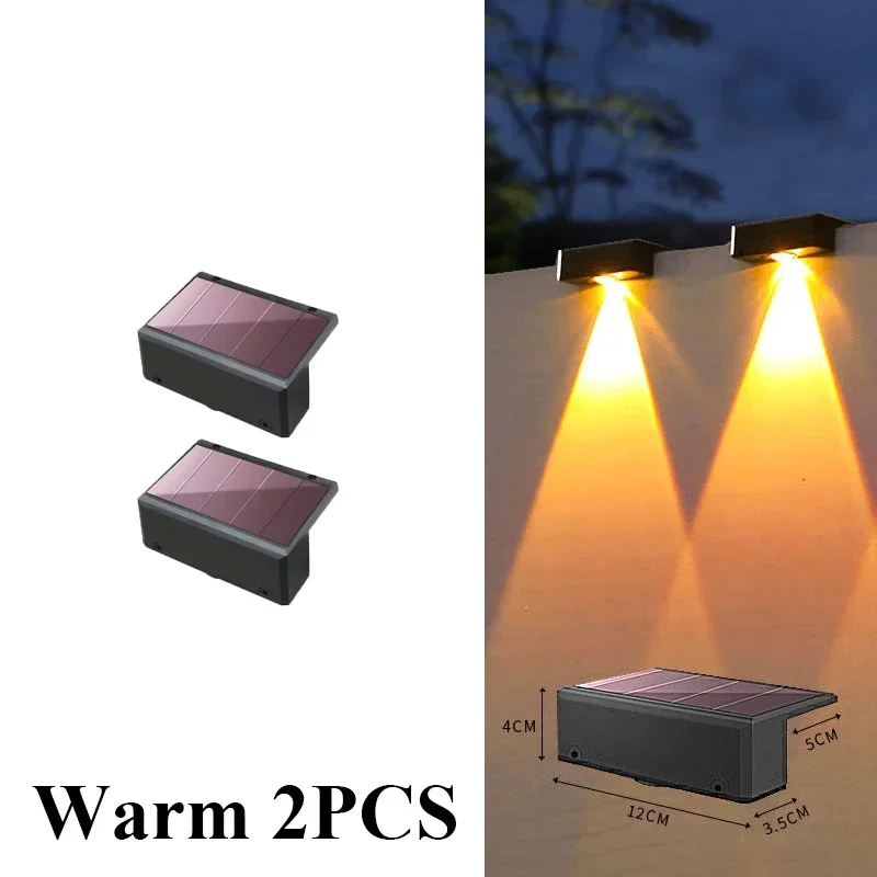 Hekverlichting op zonne-energie Buiten waterdichte LED-spotlens Zonne-lamp voor buitendek Tuinrail Ontworpen voor wandverlichting