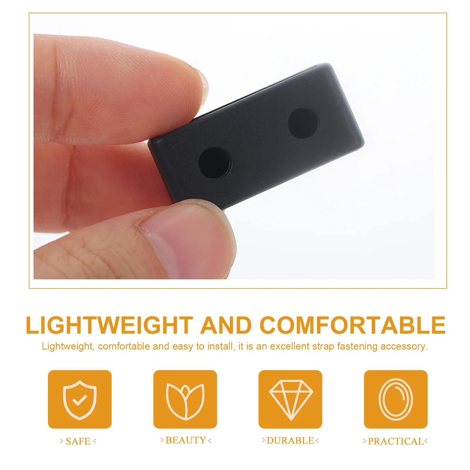 

Resin Watchb Keepers 24mm Black Lightweight Non Slip Strap Loops Replacement Fastener Rings Flexible B Holder Retainer Wrist
