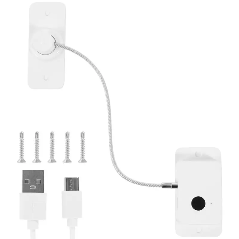 AT13 Fingerprint Fridge Lock, Refrigerator Safety Lock, Intelligent Cabinet Lock For Drawers, Dishwasher, Toilet And Cabinet