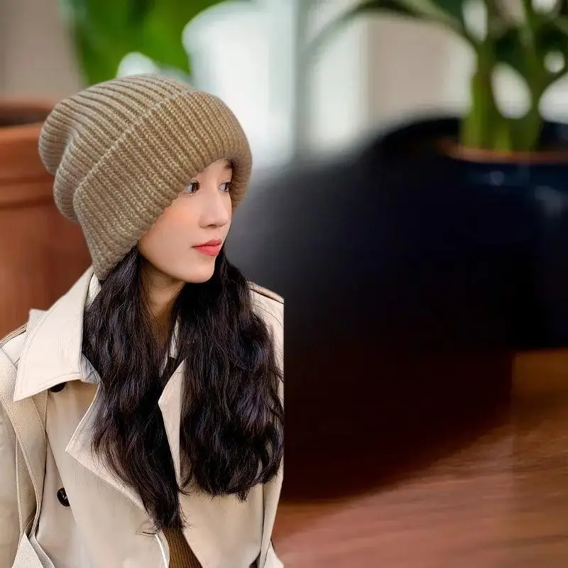 1 قطع أزياء الشتاء القبعات الدافئة للنساء عارضة التراص محبوك بونيه قبعات الرجال القبعات بلون الهيب هوب تسلق الجبال وشاح
