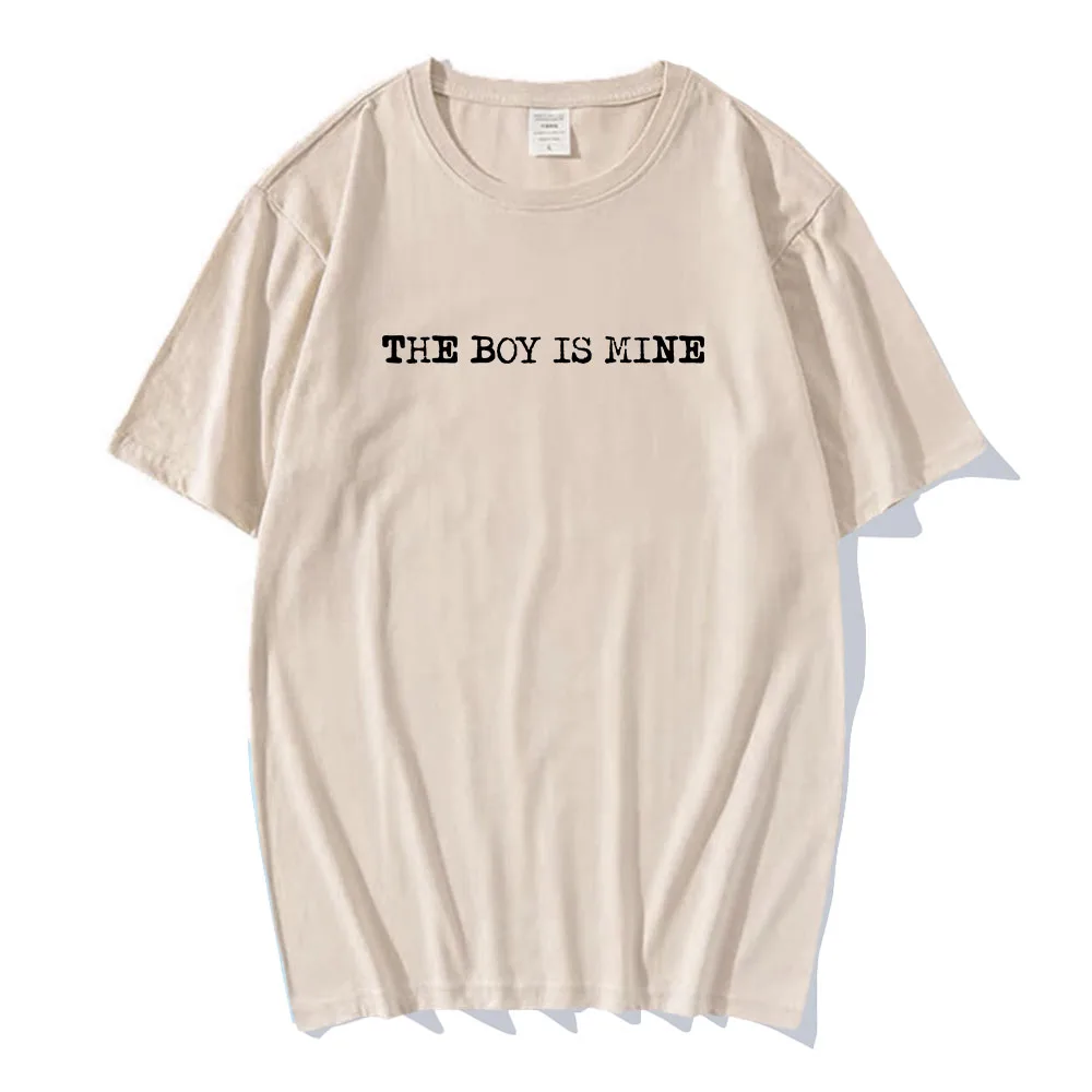 The Boy Is Mine Song Graphic Tshirts Ariana-Grande Singer Printing T-shirt Eternal Sunshine Album 2024 Tee-shirt Cotton Men Tee