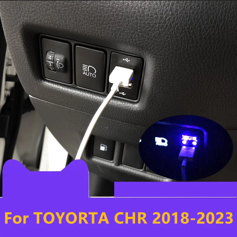 For TOYOTA CHR 2018-2023 Car charger USB interface power module with one to two connectors high-quality automotive accessories