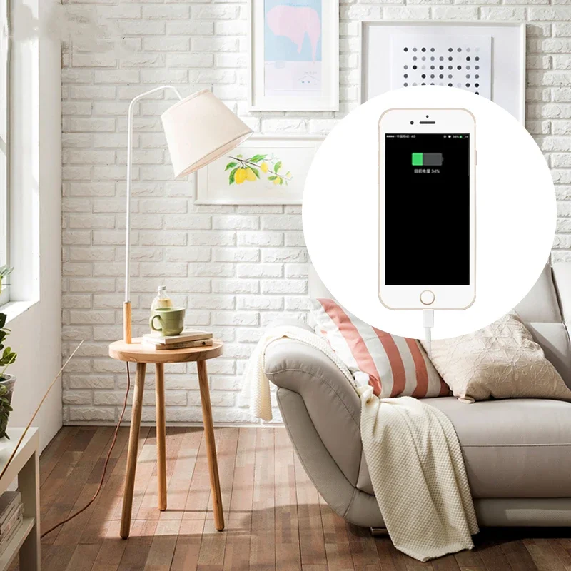 

Modern Smart Wireless Charging Wood Floor Lamp For Living Room Bedroom Reading Study Lighting Tea Table Corner Standing Light