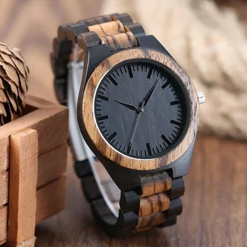 Reloj de pulsera personalizado para hombre, relojes de lujo, cronógrafo, caja de cuarzo de madera para él, regalos, triangulación de envíos personalizada