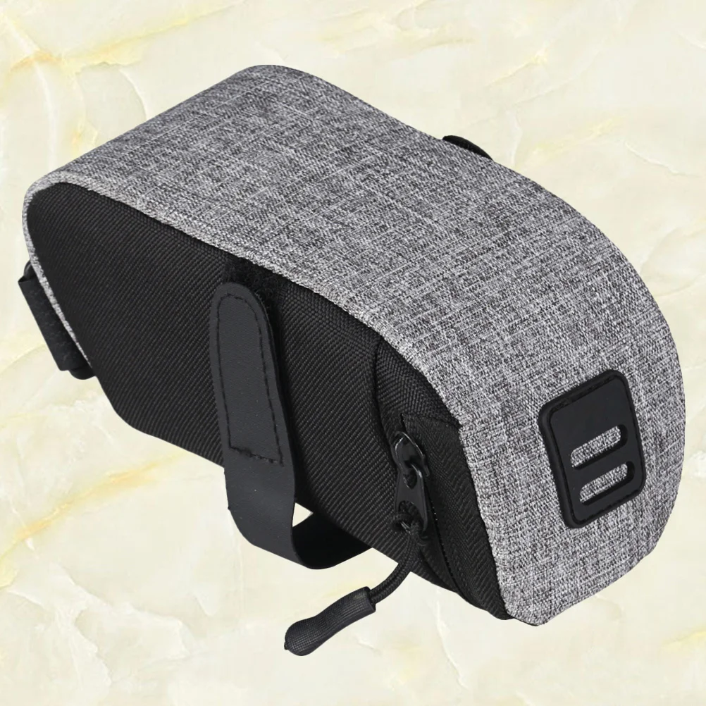 

Bike Bag Durable Tear Resistant Material Large Capacity Stylish Shape Easy to Install Fits Most Bikes Sturdy Zipper Grey