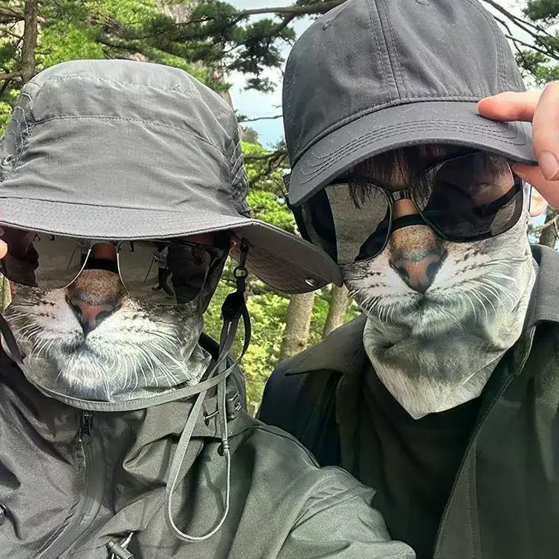 القط الكلب لطيف الحيوان بالاكلافا دراجة نارية موتوكروس التزلج على الجليد قبعة خوذة بطانة السائق الرقبة أدفأ قبعة الوجه الدراجات القبعات