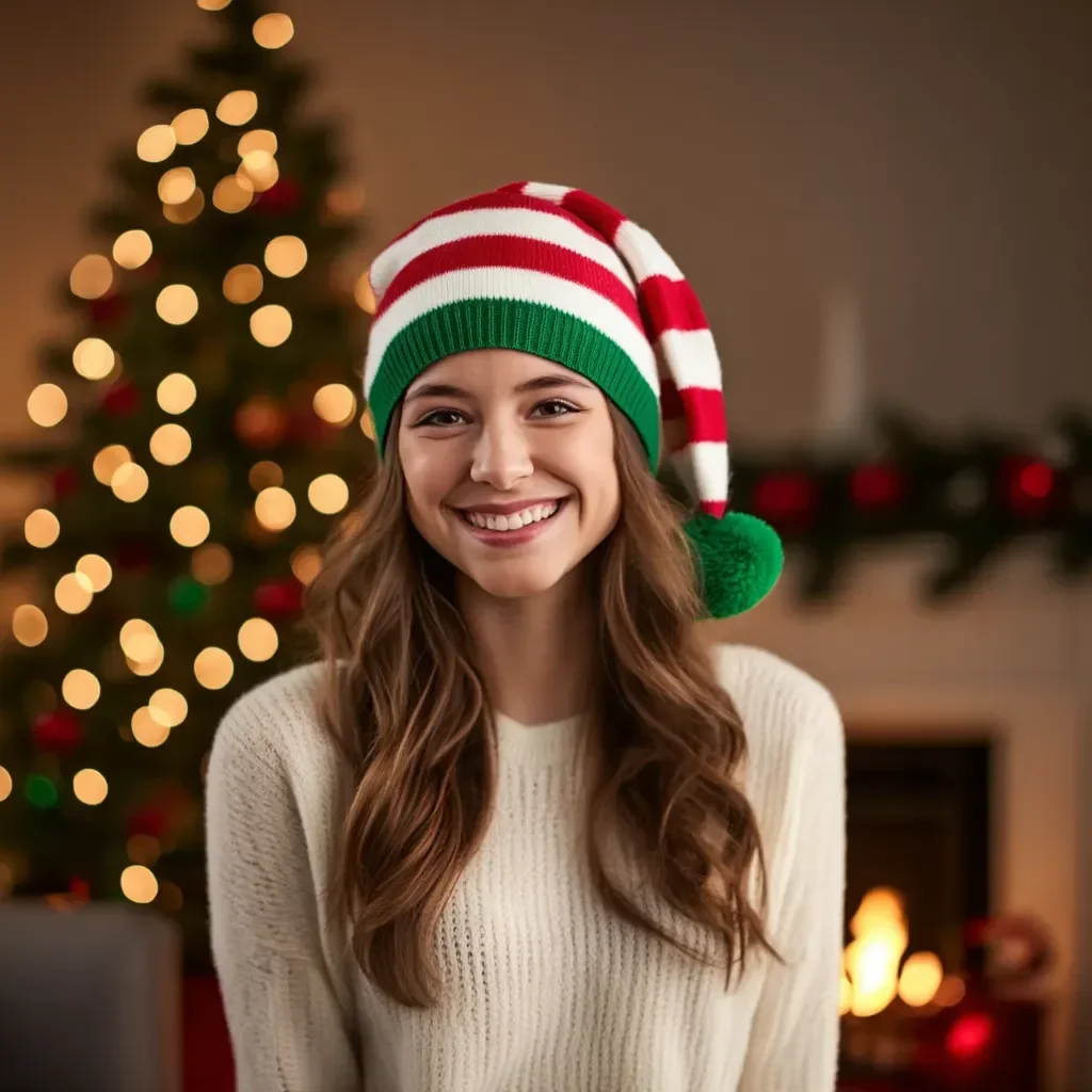 1–10 Stück gemütliche Unisex-Strickmütze mit langem Schwanzbommel für Herbst und Winter, warme Mütze und Urlaubsparty-Dekoration