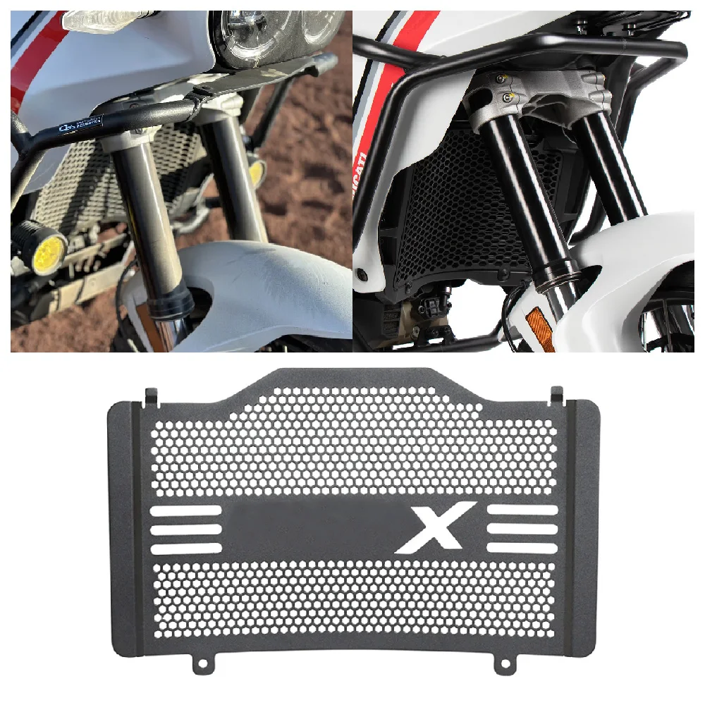 Fits for Ducati DESERTX Rally 937 Desert X Adventure 2022-2025 Motorcycle Radiator Guard Cover Cooler Logo Grille Protector