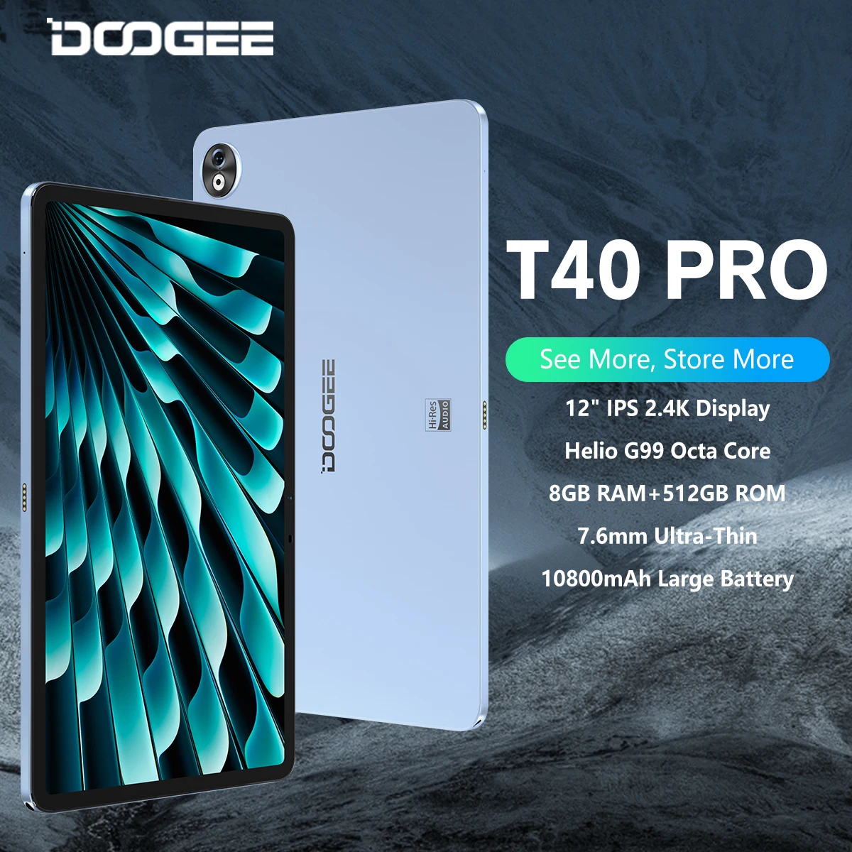 DOOGEE T40 Pro 2 in 1 Tablet PC Android 14 12\