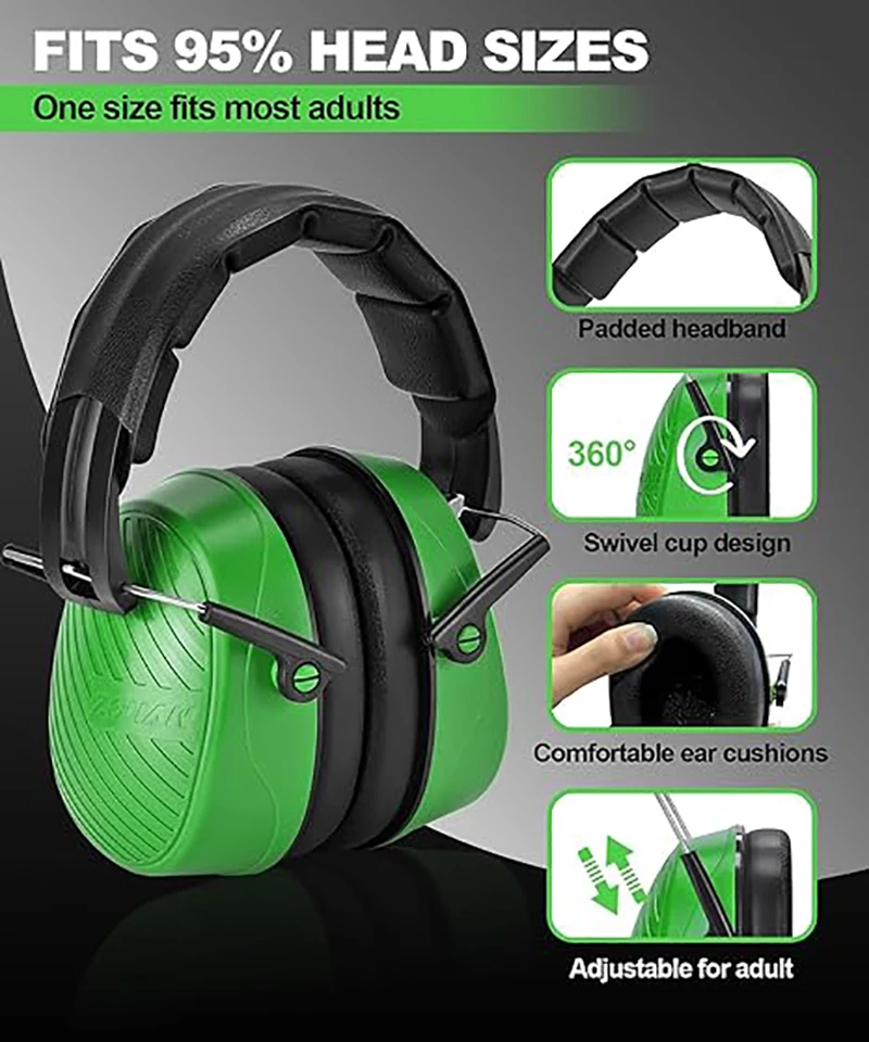 ZOHAN-Hearing Protection Earmuffs Passive Defenders Safety Ear Muffs Noise Reduction Equipment for Shooting and Hunting NRR 28dB