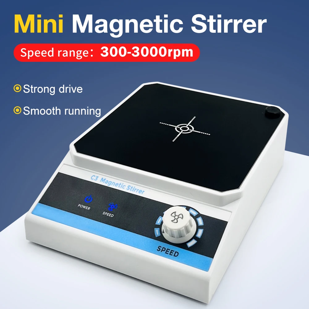 300-3000rpm 2L Magnetic Stirrer Hot Plate Laboratory Stirrer Heating Magnetic Mixer Electric Mixing Machine for Medical Cosmetic