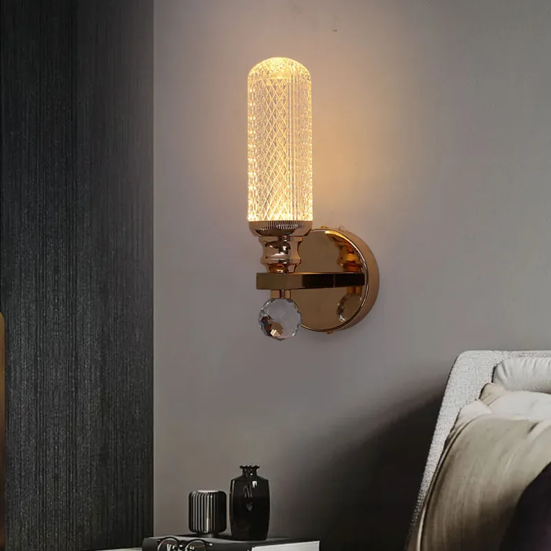 

Modern Gold Luxury Minimalist Wall Lamp LED Light For Living Room Bedroom Bedside Background Corridor Aisle Indoor Fixtures