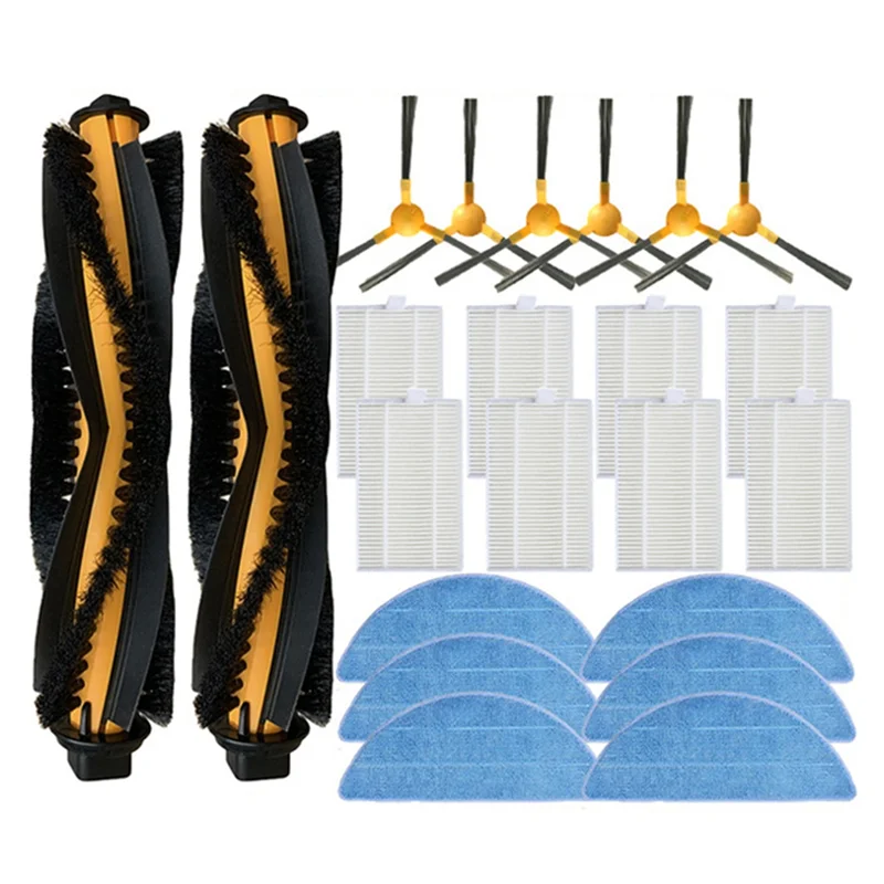 KEOL-For Kabum Smart 700 / 500 جهاز آلي لتنظيف الأتربة ملحقات الأسطوانة الرئيسية فرشاة جانبية فلتر HEPA ممسحة قماش 22 قطعة