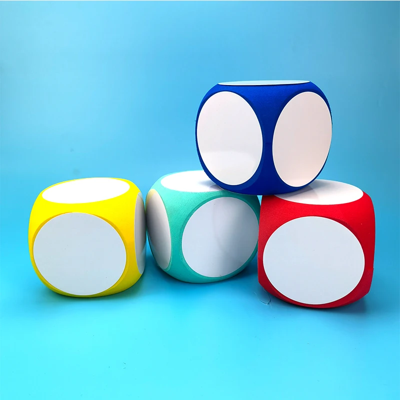 10cm Foam Rewritable Dice Cognition Learning Educational Classroom Supplies Teaching Aids Safety Baby Cube Blocks Party Toys