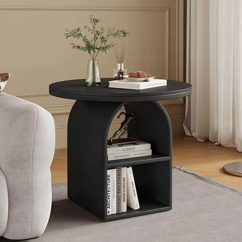 

French bedroom black cream style rock slab sofa side table art side table