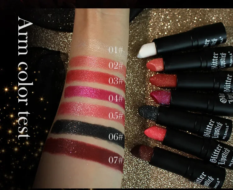 7 Colors Pearlescent Texture Lipstick Waterproof Long Lasting Matte Shimmer Lipgloss Light Luxury Makeup Cosmetic Lips Makeup