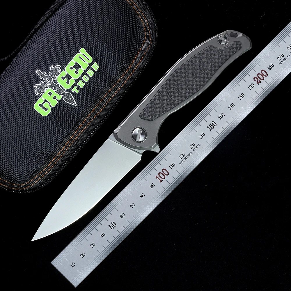 Green Thorn Outdoor Survival Knife K110 Steel Titanium Knife EDC Camping And Hunting Utility Folding Knife