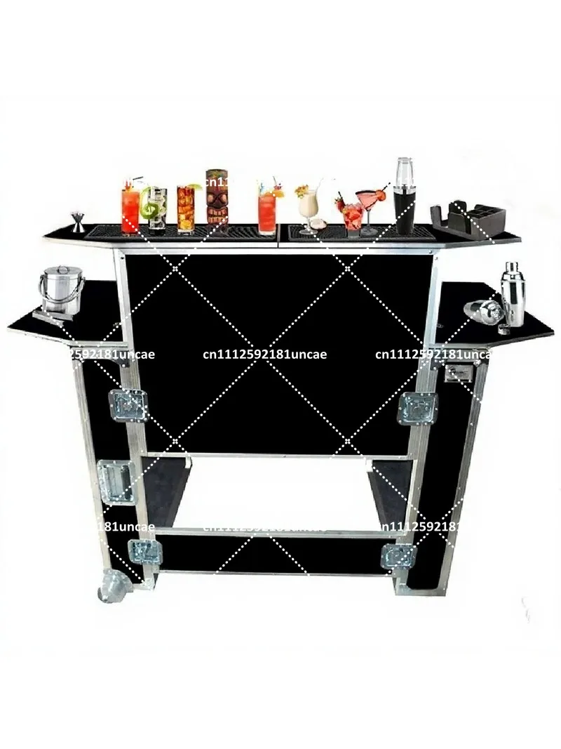 Portable Folding Bar  Box Outdoor  Table Mobile Serving Station