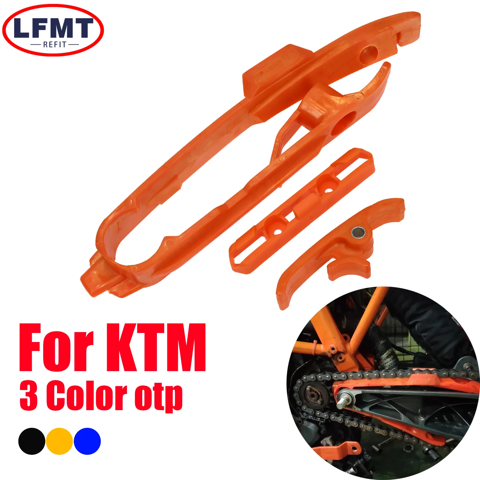 

For KTM SXF EXC Husqvarna TC FX 125-450cc 2016-2021 2022 2023 Motorcycle Swingarm Chain Slider Kit Chain Guide Brake Hose Clamp