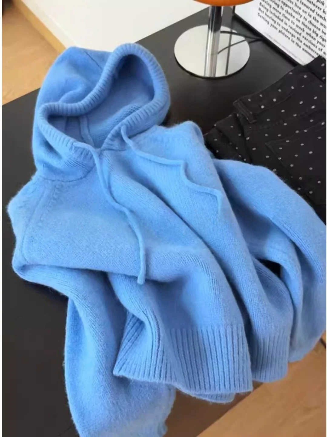 

Soft Cozy Women's Knitted Hat Sweater Autumn Winter Loose Fit Long Sleeve Color Casual Outerwear Inner Wear Top