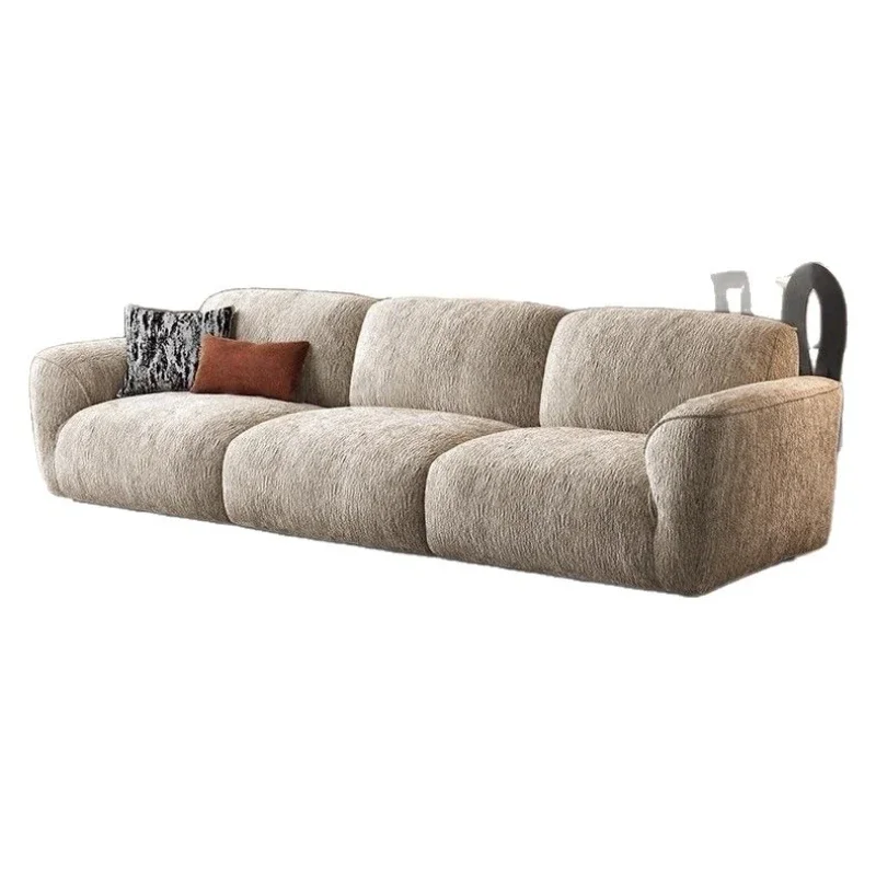 

Chenier velvet sofa simple living room straight row fabric sofa