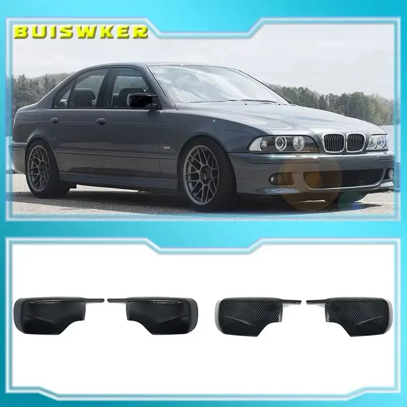 

New 2x M3 Sytle Car Side Rear View Mirror Cover Cap Shell Replacement For BMW E46 E39 1998-2005