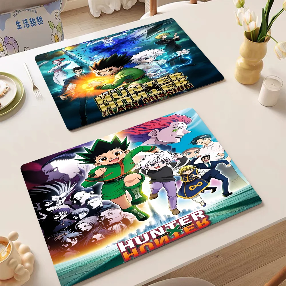 Anime H-HUNTER X H-HUNTER Gon Zoldyck Hisoka Coffee Cup Ironing Mat Modern Art Texture Drying Mat Kitchen Counter Bar Drain Mat