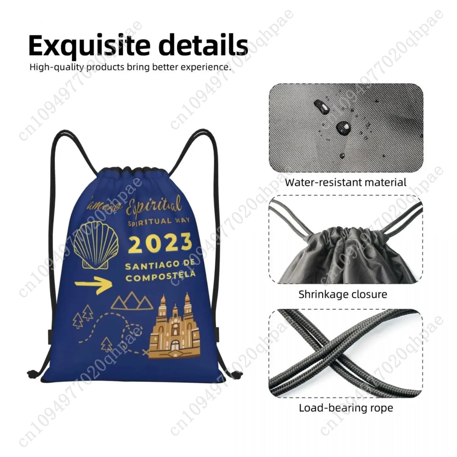 مخصص التقوقع شل كامينو دي سانتياغو الرباط أكياس للتدريب اليوغا حقائب الظهر النساء الرجال الرياضة الصالة الرياضية Sackpack