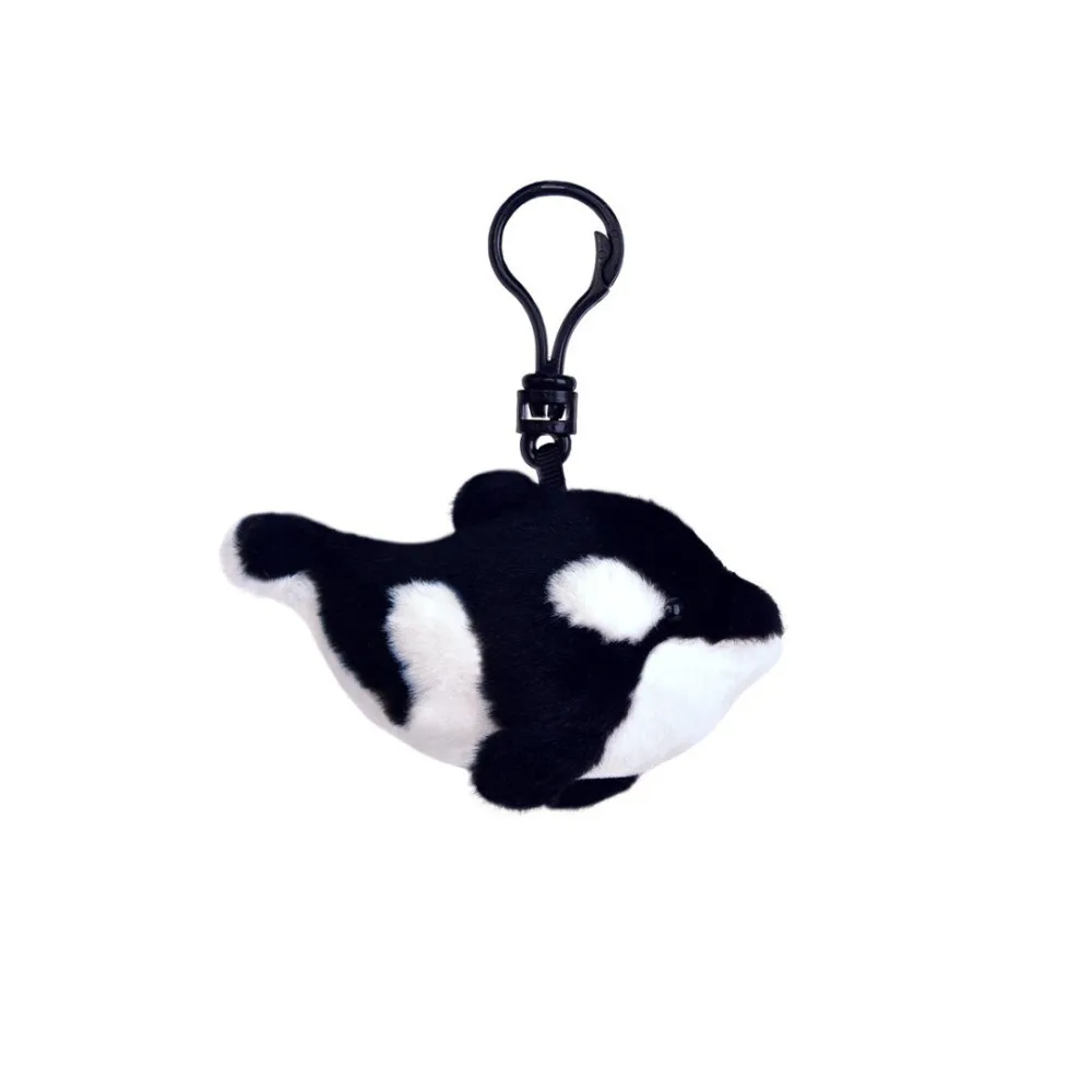 Lontra marina acuario peluches colgante pingüino Orca ballena asesina llavero de felpa delfín Beluga ballena oso Polar llavero bolsa colgante