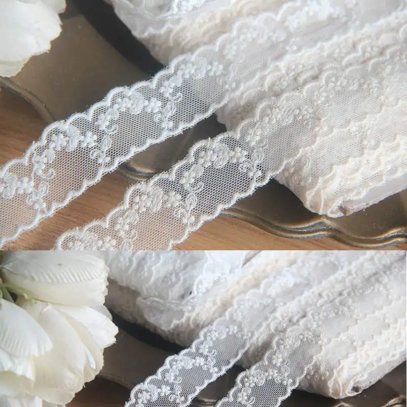 Handmade Cotton Lace Fabric, Embroidery DIY Garment, Needlework, Sewing Accessories, Clothing Decoration, 38Yards, 2cm,  898