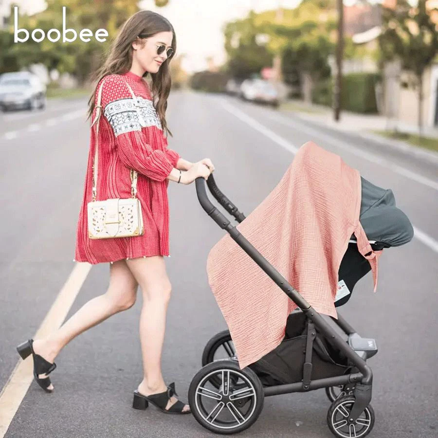 قطعة واحدة من غطاء الرضاعة الشاش، مريلة الرضاعة، غطاء عربة مقعد السيارة متعدد الأغراض، متعدد الألوان اختياري، غطاء رضاعة 100% قابل للتنفس، منشفة تمريض خارجية مضادة للتعرض عند الخروج. هدية مثالية للأم.