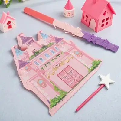 

1Set Princess Castle Holder for Birthday Party Game Hanging Decor Celebration Centerpiece Party Fun Activity