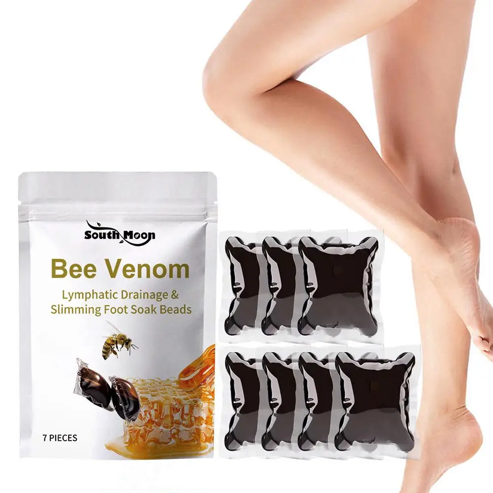 Natural Bee Lymphatic Drainage Foot Soak Gel Beads To Remove Odor Improve Skin Detoxification Bath Powder Detox Slimming