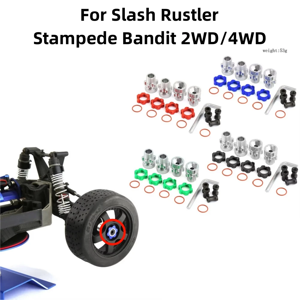 

4 Colors Metal Adapter Kit 12 to 17MM for Slash Rustler Stampede Bandit 2WD/4WD RC Car Accessories Modification Fitting Combiner