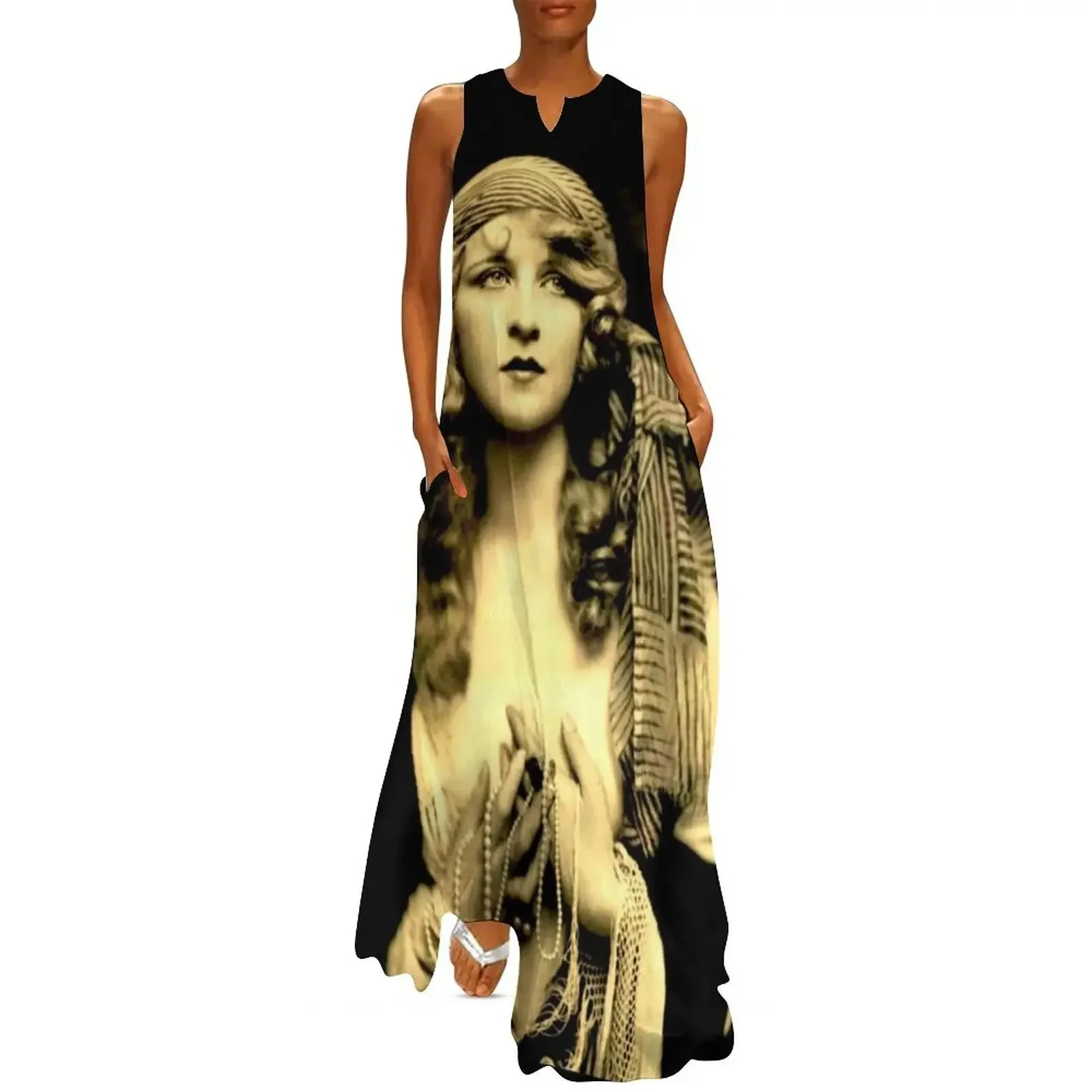 

ZIEGFELD GIRL : Vintage 1920 Flapper Advertising Print Long Dress dresses women summer 2025 Dress