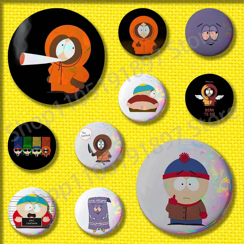 

Kenny Stan Marsh Towelie S-South P-Park Badges 25mm 75mm 44mm 58mm 32mm Round Pin Brooch Adornment Souvenir Cosplay Gift