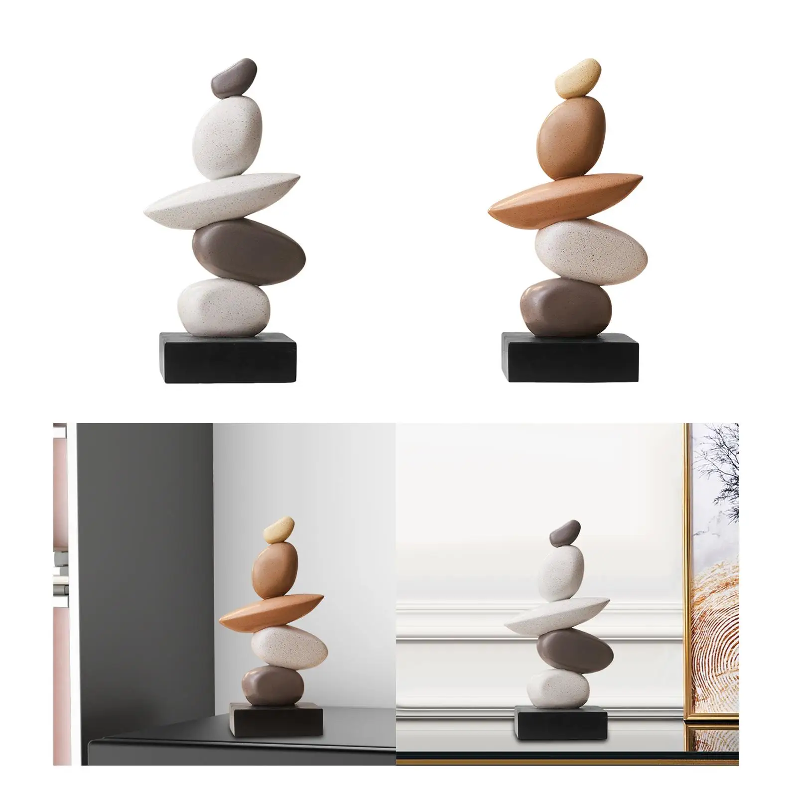 Artificial Sandstone Statue Sculpture Art Artwork Figurine Desktop Ornament for Living Room Apartment Wedding Bar