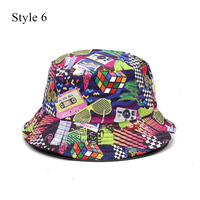 Double Side Printed Fisherman Hat for Men and Women Personalized Fashion Outdoor Leisure Sunshade Versatile