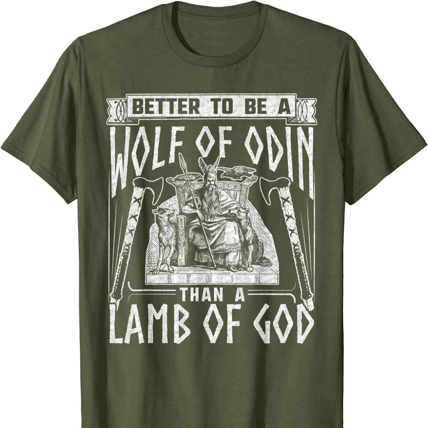 Norse Mythology Pagan  Better To Be A Wolf of Odin T Shirt. New 100% Cotton Short Sleeve O-Neck Casual T-shirt Size S-3XL