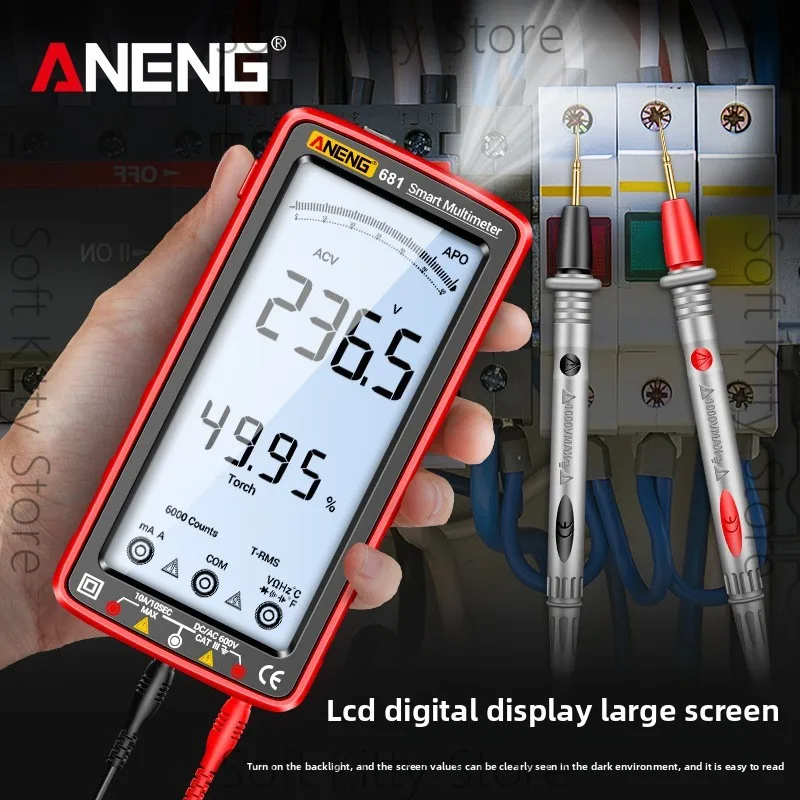 ANENG intelligent anti-burn multimeter digital high-precision lithium battery direct charging large screen