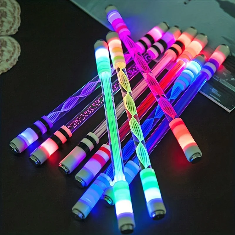 Glowing LED Spinning Pen-Rolling,Stress-Relieving Toy with Mesmerizing Lights-Gift for Christmas,Halloween,Thanksgiving