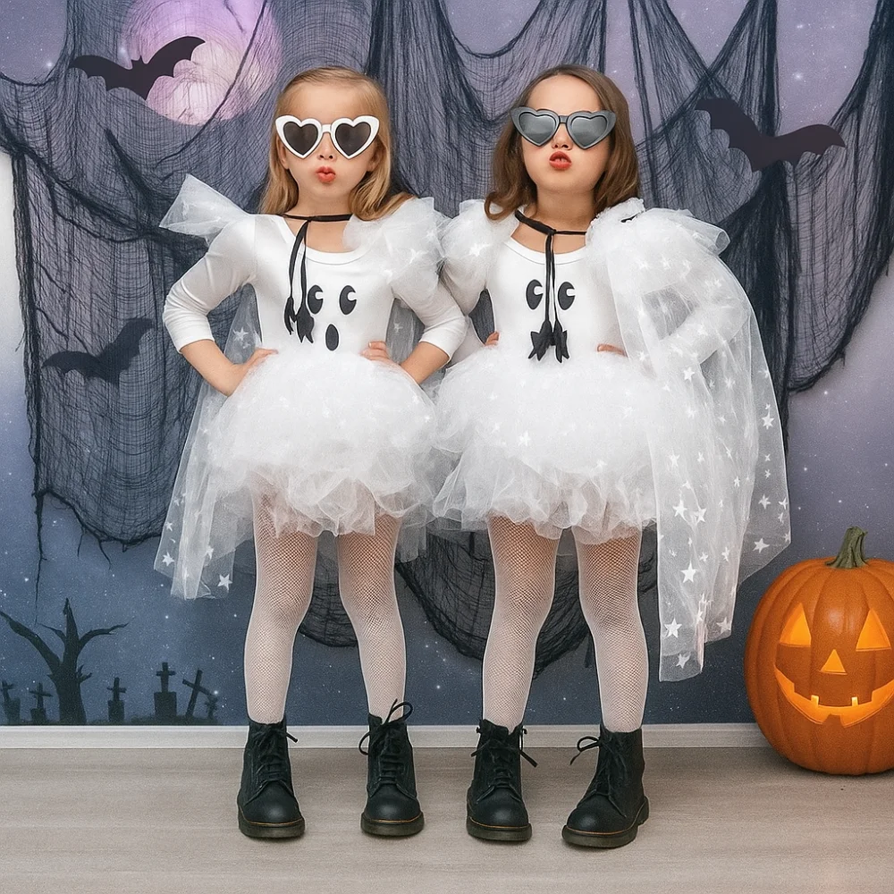 

Волшебник, детские костюмы на Хэллоуин, сетчатый яркий цвет, халаты ведьм для девочек, плащ принцессы, накидка для косплея на Хэллоуин, праздничный наряд