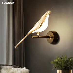 Nordic LED Gold Vogel -Beleuchtungsstange Lampe mit Licht Rotary Roman 6 Hauptverkäufe goldener Passaro - №4