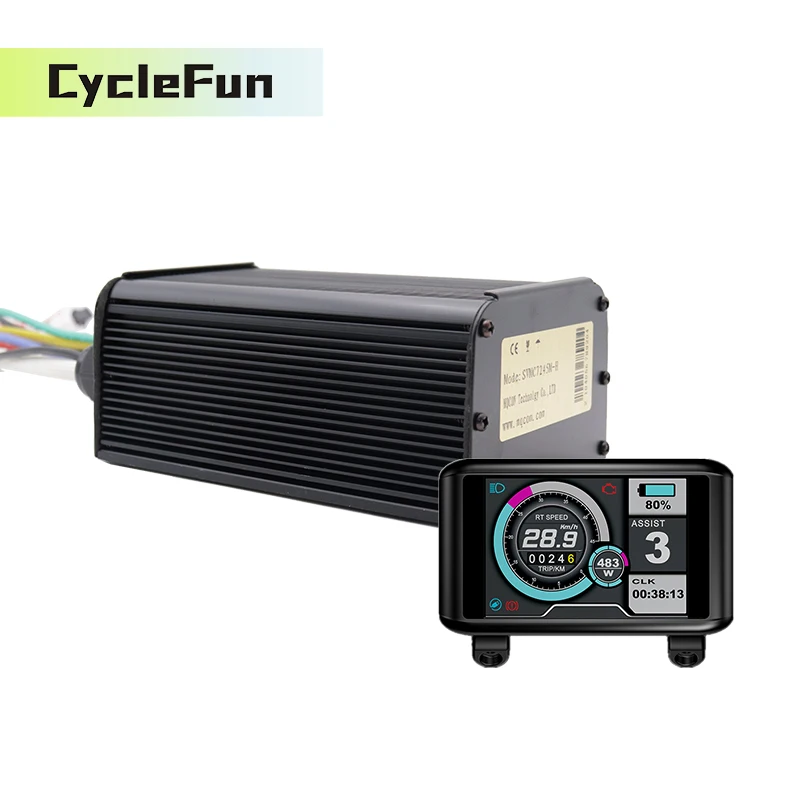 

Sabvoton 500W-1500W Controller 45A 48V-72V SVMC7245-APT With UKC1 TFT Display For Electric Scooter Hub Motor