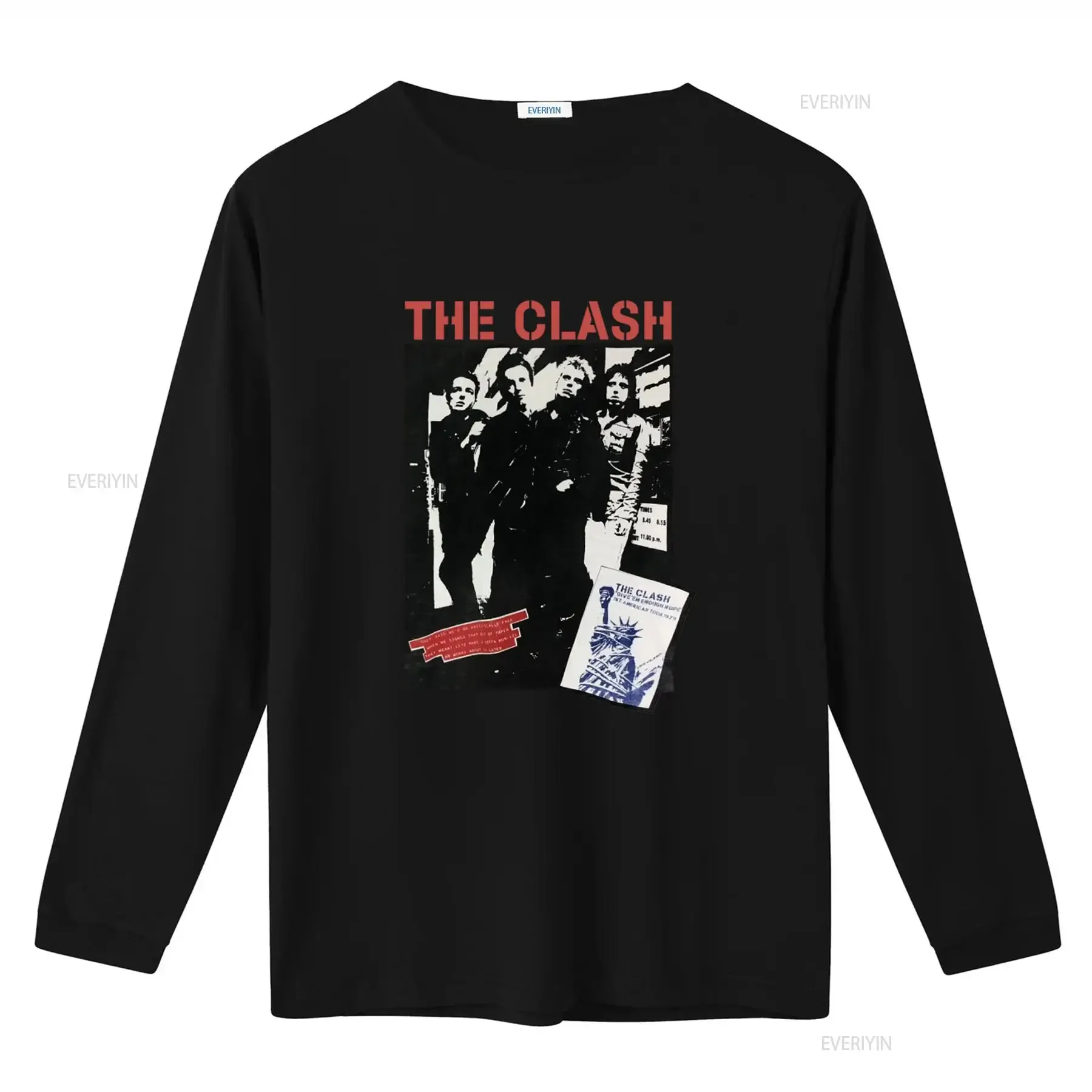 Vintage The Clash Band Tour Concert T Shirt Size M Rock Punk Style vintage Washed Unisex Stretched Slightly Versatile