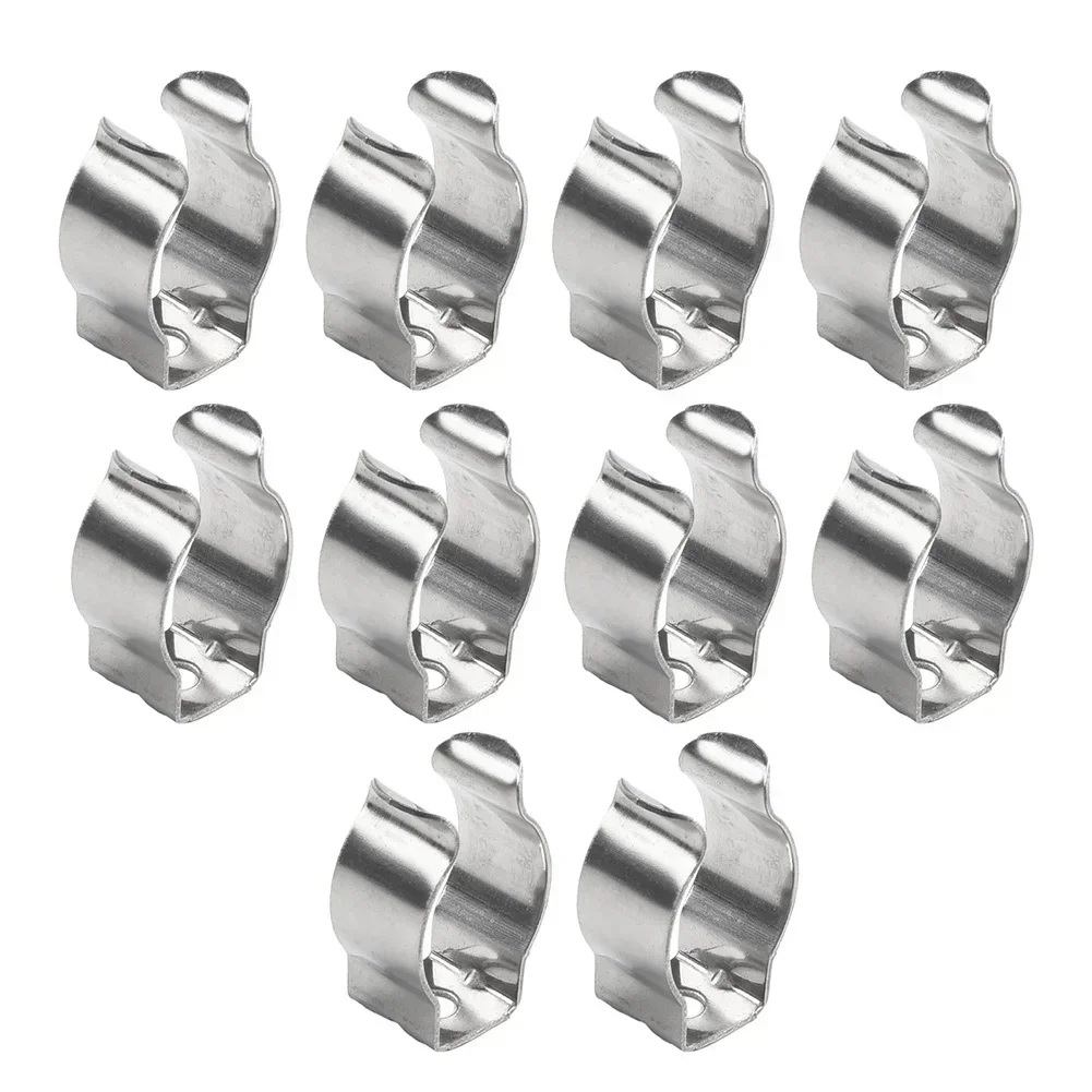 10pcs Spring Terry Clips Narrow Base Tool Stainless Steel Spring Terry Clamp Heavy Duty Tool Storage Rack 25mm 30mm 32mm 35mm